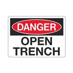 Danger Open Trench Sign